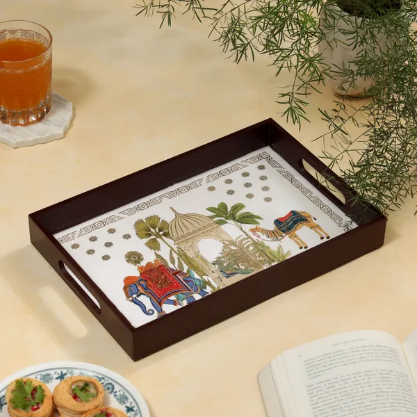 Multi_Wooden_Wooden_Enamel_Coated_Rectangular_Trending_Serving_Tray_For_Home_And_Dining_Table_,_Multipurpose_Tray_,_Serving_Tray_With_Handles_(_(36X25)Cm_)
