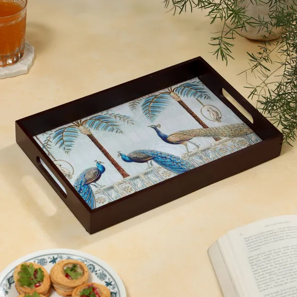 Multi_Wooden_Wooden_Enamel_Coated_Rectangular_Trending_Serving_Tray_For_Home_And_Dining_Table_,_Multipurpose_Tray_,_Serving_Tray_With_Handles_(_(36X25)Cm_)