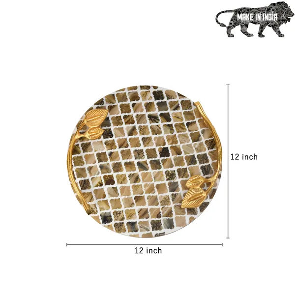 Honey_Wooden_Resin_Round_Serving_Platter_With_Inlay_Work_In_Resin_And_Wood_,_Snacks_And_Cheese_Platter_For_Home_&_Dining_Table_,_Multipurpose_Tray_With_Handles_(_(30X30)Cm_)