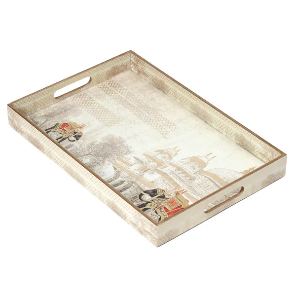 Cream_&_Gold_Wooden_Waterproof_Wooden_Enamel_Coated_Rectangular_Serving_Tray_With_Handles_For_Home_&_Dining_Table_,_Multipurpose_Tray_,_Big_Serving_Tray_(_(46X31X5)Cm_)