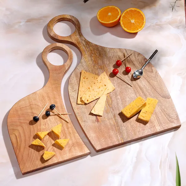 Brown_Wooden_Set_Of_2_Cheese_And_Snacks_Serving_Platters_With_In_Mangowood_,_Snacks_Platter_For_Home_&_Dining_Table_,_Wooden_Stylish_Platters_,_Serving_Trays_(_(46X27||36X18)Cm_)_(Set_Of_2)