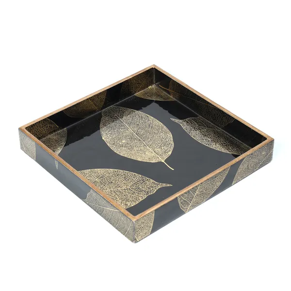 Black_&_Gold_Wooden_Waterproof_Wooden_Enamel_Coated_Serving_Tray_For_Home_And_Dining_Table_,_Multipurpose_Tray_(_(25X25X4)Cm_)