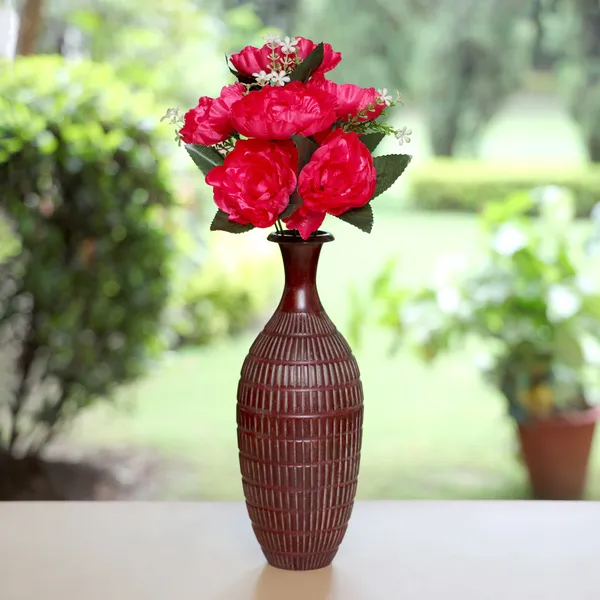Luxury_Dark_Pink_Artificial_Rose_Bunch_7_Realistic_Silk_Flowers_with_Foliage_for_Living_Room_Decoration,_Bridal_Bouquet,_Anniversary_Gift,_Party_&_Event_Decor_Pack_of_2__(Vase_Not_Included)