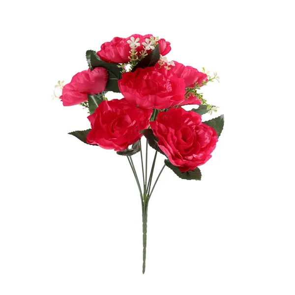 Luxury_Dark_Pink_Artificial_Rose_Bunch_7_Realistic_Silk_Flowers_with_Foliage_for_Living_Room_Decoration,_Bridal_Bouquet,_Anniversary_Gift,_Party_&_Event_Decor_Pack_of_2__(Vase_Not_Included)
