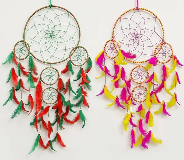 Pack_of_2_Big_Dream_Catcher_Wall_Hanging_with_5_Ring_with_Multicolor_Feathers_for_Home_Décor,_Festive_Gifting_Hanging_Decoration_(29.5x7.5_inch)