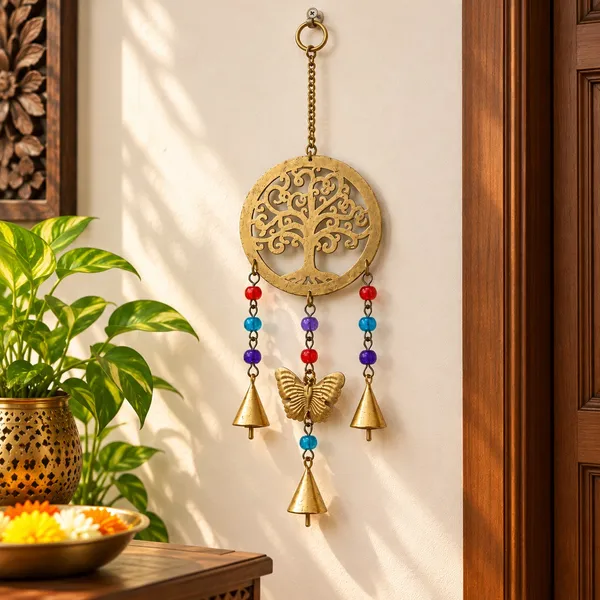 Pack_of_2_Metal_Tree_of_Life_Wall_Hanging_Wind_Chimes_with_Butterfly,_Colorful_Beads_&_Bells_for_Home,_Door,_Balcony_&_Garden_Décor_