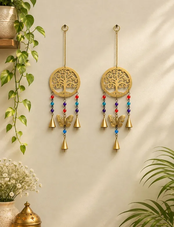 Pack_of_2_Metal_Tree_of_Life_Wall_Hanging_Wind_Chimes_with_Butterfly,_Colorful_Beads_&_Bells_for_Home,_Door,_Balcony_&_Garden_Décor_