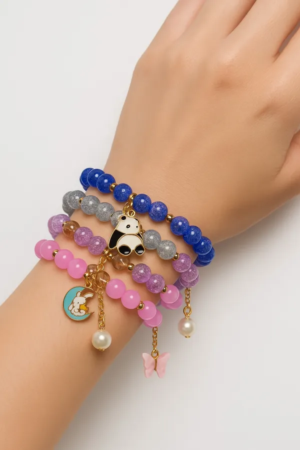 Pack_of_4_Colorful_Beaded_Bracelets_with_Charms_for_Girls_&_Women_|_8mm_Synthetic_Stone_Beads_|_Lightweight_Fashion_Jewelry_for_Gifting_&_Party_Accessories