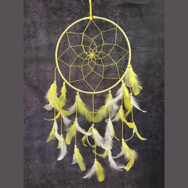 Pack_of_5_Bright_Yellow_&_White_Feathers_Dream_Catchers_Handcrafted_Wall_Hanging_for_Bedroom,_Living_Room,_Balcony_&_Festival_Decor