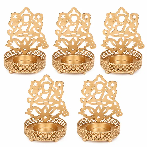 Pack_of_5_Metal_Laxmi_Ji_Shadow_Tealight_Candle_Holders_|_Golden_Decorative_Diya_Stand_for_Diwali,_Pooja_Room,_Home_Temple,_Festive_Decoration,_Housewarming_&_Return_Gifts_Product_Description