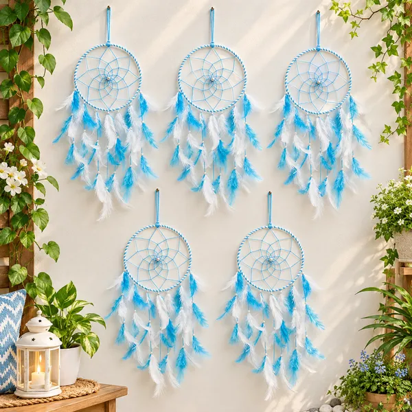 Pack_of_5_Sky_Blue_&_White_Feathers_Dream_Catchers_Handcrafted_Wall_Hanging_for_Bedroom,_Kids_Room,_Nursery_&_Balcony_Decor