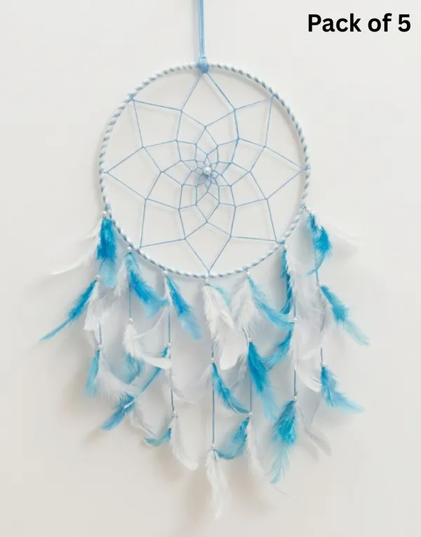 Pack_of_5_Sky_Blue_&_White_Feathers_Dream_Catchers_Handcrafted_Wall_Hanging_for_Bedroom,_Kids_Room,_Nursery_&_Balcony_Decor