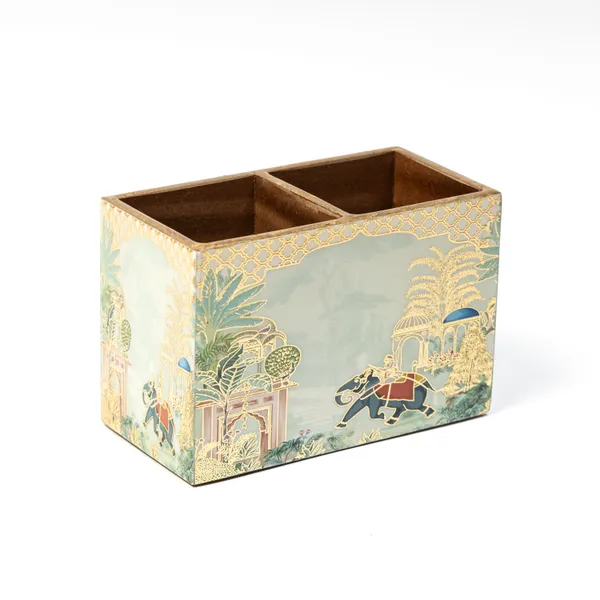 Enamel_Coated_Multiutility_Wooden_Holders_with_2_Sections_|_Spoon_Stand_Chammach_Holder|_Pen_Stand_(15xX10_cm)