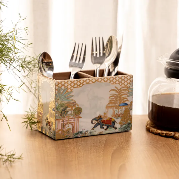 Enamel_Coated_Multiutility_Wooden_Holders_with_2_Sections_|_Spoon_Stand_Chammach_Holder|_Pen_Stand_(15xX10_cm)