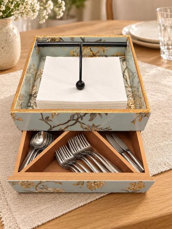 Premium_MDF_Wooden_Enamel_Coated_Napkin_Holder_with_3-Section_Organizer_Drawer_|_Elegant_Blue_&_Gold_Floral_Design_Tissue_Holder_for_Dining_Table,_Kitchen_&_Home_Décor