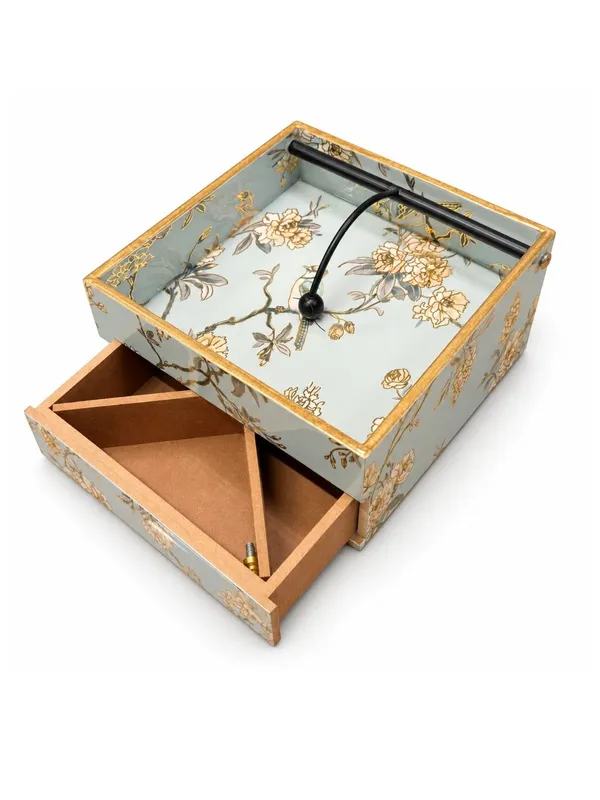 Premium_MDF_Wooden_Enamel_Coated_Napkin_Holder_with_3-Section_Organizer_Drawer_|_Elegant_Blue_&_Gold_Floral_Design_Tissue_Holder_for_Dining_Table,_Kitchen_&_Home_Décor