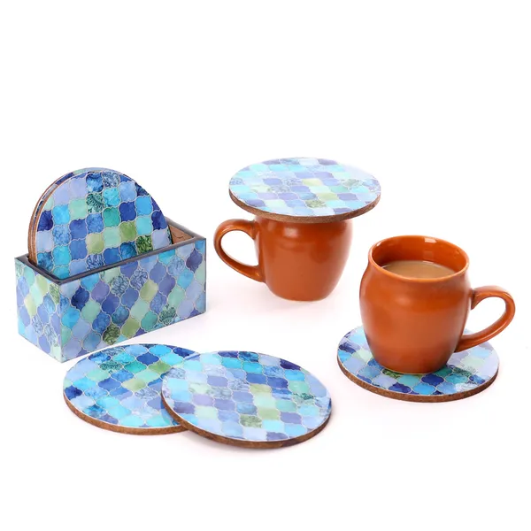 Round_Set_Of_6_Enamel_Coated_Wooden_Coasters_With_Stand_For_Home_And_Dining_Table_,_Stylish_Coasters_For_Tea_Coffee_And_Bar_(_(10X10)Cm_)