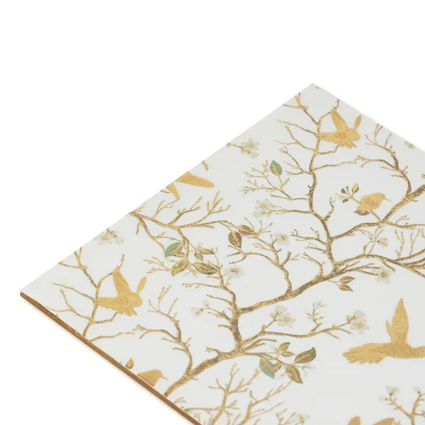 White_&_Gold_Wooden_Set_Of_2_Enamel_Coated_Rectangular_Wooden_Placemats_For_Home_,_Waterproof_Printed_Placemat_For_Table_(_(38X3X1)Cm_)_(Set_Of_2)