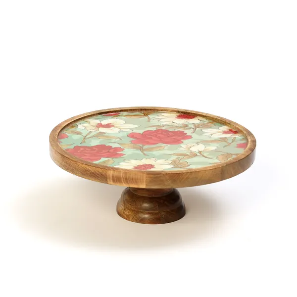 Red_&_Blue_Wooden_Enamel_Coated_Round_Cake_Stand_In_Mangowood_For_Home_&_Dining_Table_,_Multipurpose_Stand_,_Serving_Tray_(_31x10)Cm_)