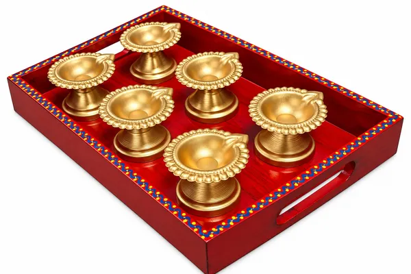 Rustic_Wooden_Decorative_Tray_with_6_Golden_Metal_Diyas_|_Festive_Diwali_Pooja_&_Home_Décor_Set