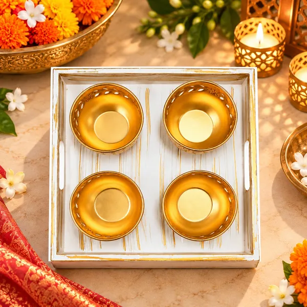 Rustic_Wooden_Serving_Tray_with_4_Golden_Metal_Mini_Urlis_|_Festive_Diwali_Décor,_Pooja_&_Gifting_Set