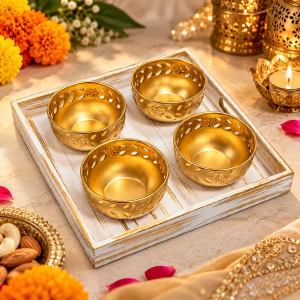 Rustic_Wooden_Serving_Tray_with_4_Golden_Metal_Mini_Urlis_|_Festive_Diwali_Décor,_Pooja_&_Gifting_Set