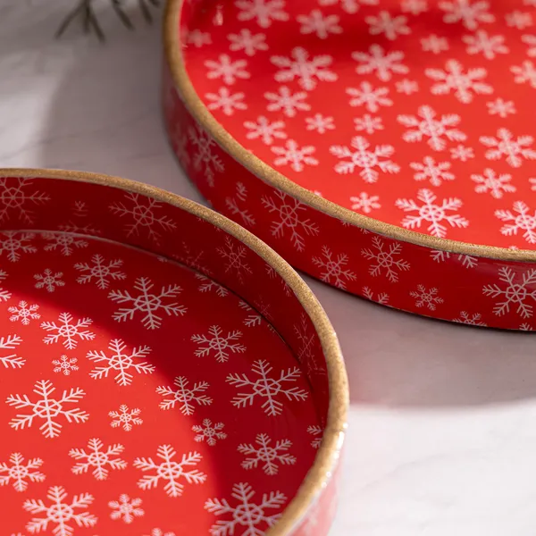 Wooden_Enamel_Coated_Round__Set_of_2_Trays_|_Serving_Tray_for_Home_&_Dining_Table_|_Printed_Multipurpose_Trays__(7x7_,_9x9_Inches)
