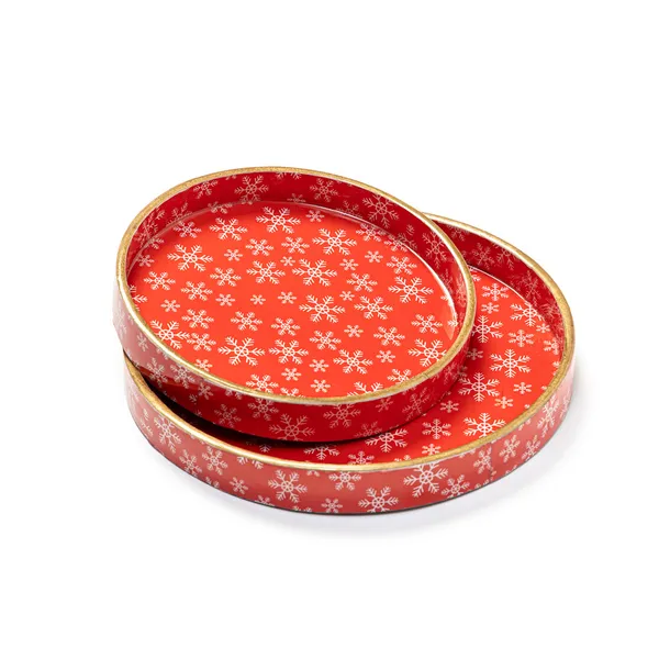 Wooden_Enamel_Coated_Round__Set_of_2_Trays_|_Serving_Tray_for_Home_&_Dining_Table_|_Printed_Multipurpose_Trays__(7x7_,_9x9_Inches)