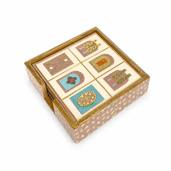 Set_Of_4_MDF_Wooden_Enamel_Coated_Tea_Coasters_With_Holder_Decorative_Table_Coasters_For_Coffee_Mug_Glass_Cup_Dining_Table_Home_Office