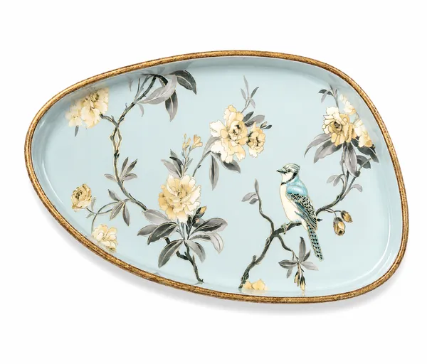 Set_of_2_Blue_Bird_&_Floral_Wooden_Serving_Trays_|_High-Gloss_Enamel_Coated_for_Home,_Dining_Table_Decor_&_Diwali_Gifting_Tray_Set_(11x7_&_10x6)