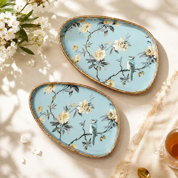 Set_of_2_Blue_Bird_&_Floral_Wooden_Serving_Trays_|_High-Gloss_Enamel_Coated_for_Home,_Dining_Table_Decor_&_Diwali_Gifting_Tray_Set_(11x7_&_10x6)