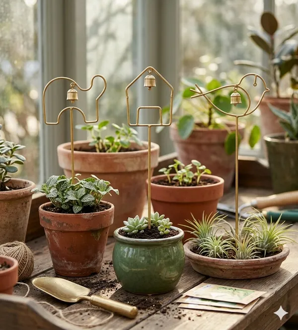 Set_of_3_Handcrafted_Gold_Metal_Garden_Stakes_?_Elephant,_House,_and_Bird_Silhouette_Plant_Ornaments_with_Hanging_Bells_for_Indoor_Pots,_Balcony,_and_Outdoor_Home_Decor