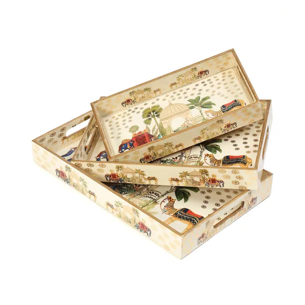 Set_of_3_Waterproof__Rectangle_Trays_with_Handle,__Wooden_Enamel_Coated_Serving_Trays_For_Home_&_Dining_Table_,_Multipurpose_Trays_(_(41X25||36X20||30X15)Cm_)