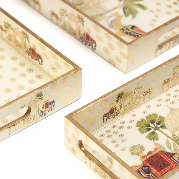 Set_of_3_Waterproof__Rectangle_Trays_with_Handle,__Wooden_Enamel_Coated_Serving_Trays_For_Home_&_Dining_Table_,_Multipurpose_Trays_(_(41X25||36X20||30X15)Cm_)