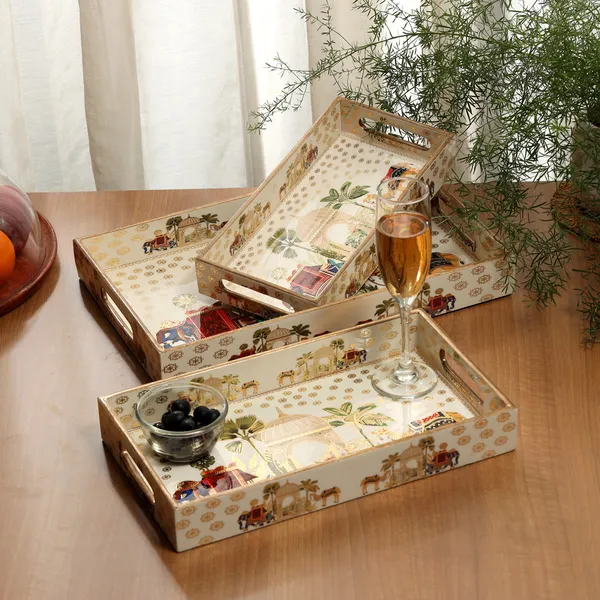Set_of_3_Waterproof__Rectangle_Trays_with_Handle,__Wooden_Enamel_Coated_Serving_Trays_For_Home_&_Dining_Table_,_Multipurpose_Trays_(_(41X25||36X20||30X15)Cm_)
