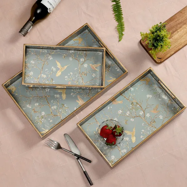 Set_of_3_Waterproof__Rectangle_Trays_with_Handle,__Wooden_Enamel_Coated_Serving_Trays_For_Home_&_Dining_Table_,_Multipurpose_Trays_(_(41X25||36X20||30X15)Cm_)