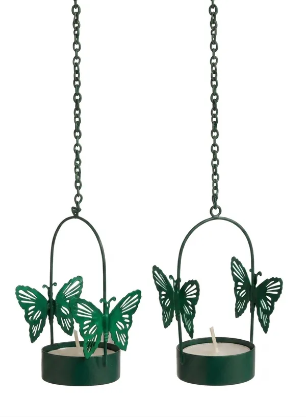 Set_of_6_Dark_Green_Butterfly_Hanging_Diya_&_Candle_Holders_–_Powder-Coated_Metal_Lanterns_for_Balcony,_Garden_&_Festival_Decor