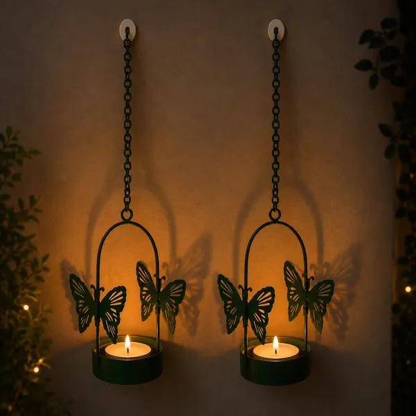 Set_of_6_Dark_Green_Butterfly_Hanging_Diya_&_Candle_Holders_–_Powder-Coated_Metal_Lanterns_for_Balcony,_Garden_&_Festival_Decor