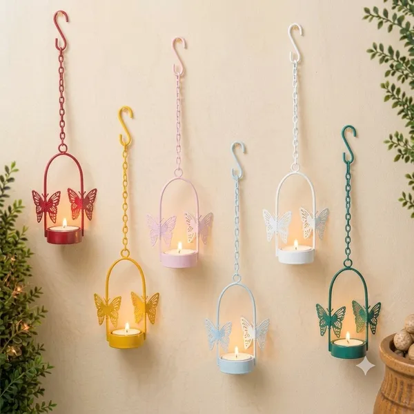 Set_of_6_Multicolor_Butterfly_Hanging_Diya_&_Candle_Holders_–_Powder-Coated_Metal_Lanterns_for_Balcony,_Living_Room_&_Diwali_Decor