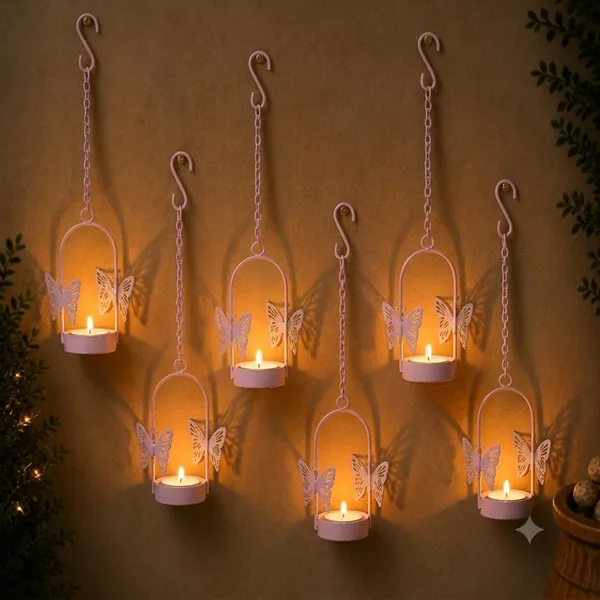 Set_of_6_Pastel_Pink_Butterfly_Hanging_Diya_&_Candle_Holders_–_Powder-Coated_Metal_Lanterns_for_Balcony,_Living_Room_&_Festival_Decor
