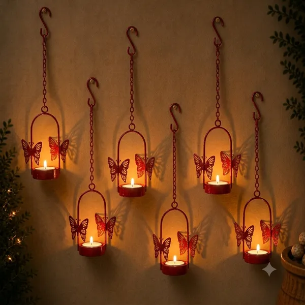 Set_of_6_Red_Butterfly_Hanging_Diya_&_Candle_Holders_–_Powder-Coated_Metal_Lanterns_for_Balcony,_Living_Room_&_Diwali_Decor
