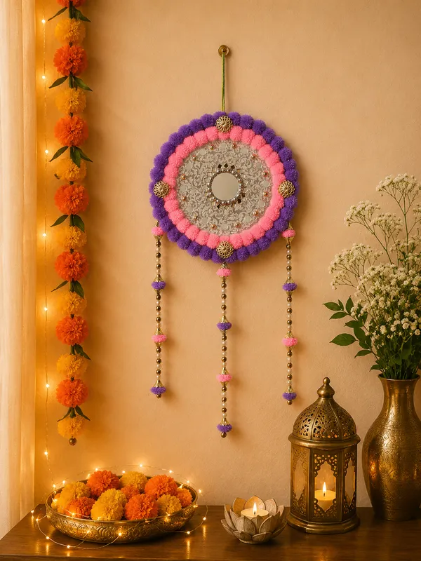 Handmade_Round_Wall_Hanging_|_Festive_Wall_Decorative_Pompom_Toran_Hanging_for_Home_D?coration_|_Diwali_Gifting_Festival_Pooja_Decoration