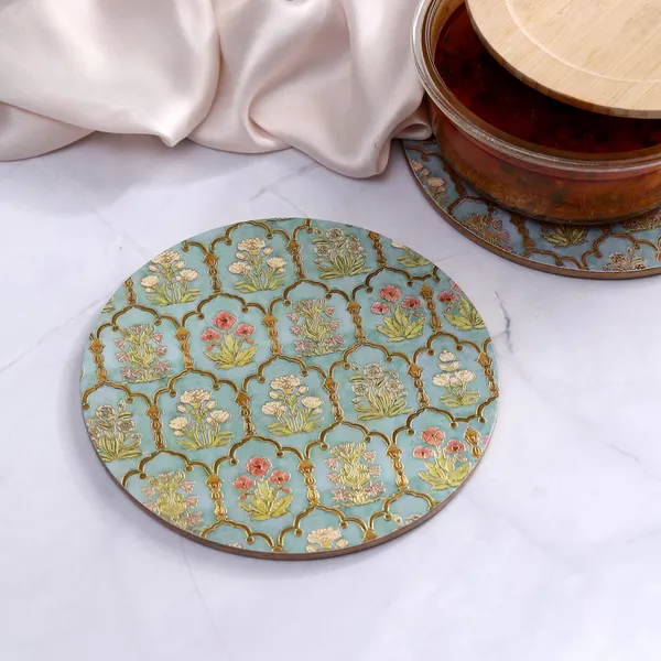 Multicolor_Wooden_Set_Of_2_Enamel_Coated_Round_Wooden_Trivets_For_Home_,_Waterproof_Printed_Big_Coasters_For_Table_(_(20X20)Cm_)_(Set_Of_2)