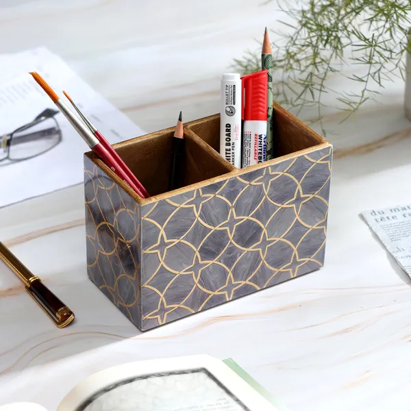 Enamel_Coated_Premium_Waterproof_Multiutility_Wooden_Holders_with_2_Sections_|_Spoon_Stand_Chammach_Holder|_Pen_Stand_(15x10_cm)