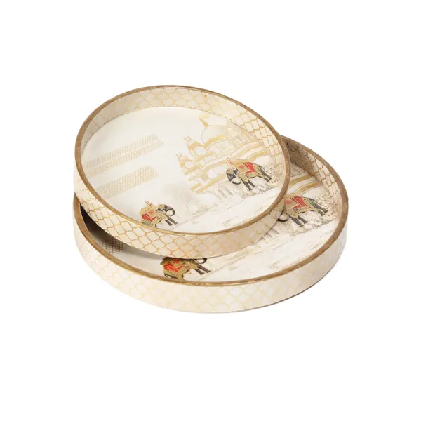 Wooden_Enamel_Coated_Round__Set_of_2_Trays_|_Serving_Tray_for_Home_&_Dining_Table_|_Printed_Multipurpose_Trays__(7x7_,_9x9_Inches)