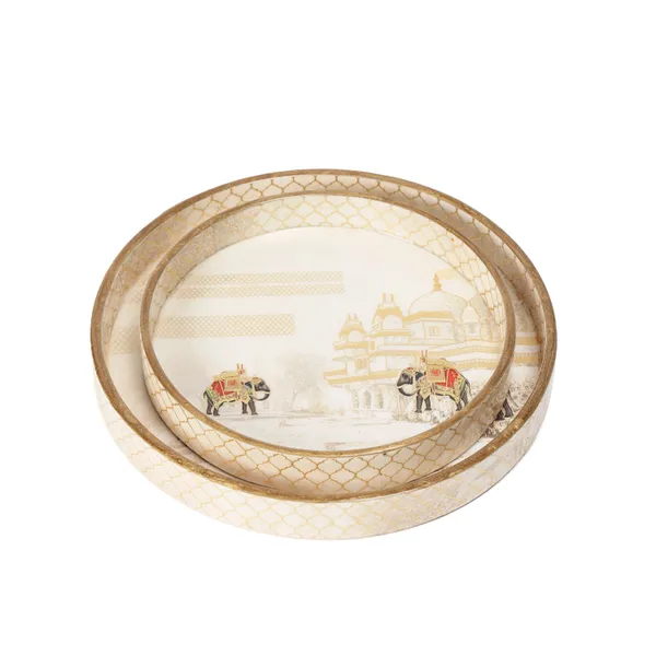 Wooden_Enamel_Coated_Round__Set_of_2_Trays_|_Serving_Tray_for_Home_&_Dining_Table_|_Printed_Multipurpose_Trays__(7x7_,_9x9_Inches)