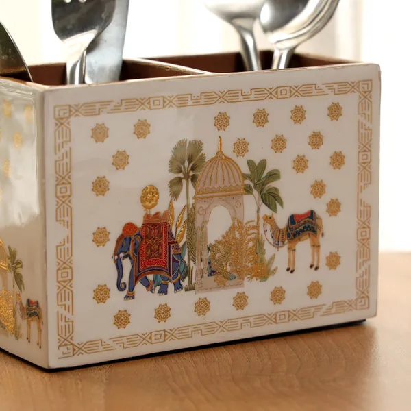 Enamel_Coated_Multiutility_Wooden_Holders_with_2_Sections_|_Spoon_Stand_Chammach_Holder|_Pen_Stand_(15xX10_cm)