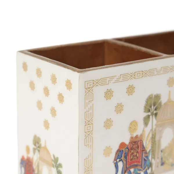 Enamel_Coated_Multiutility_Wooden_Holders_with_2_Sections_|_Spoon_Stand_Chammach_Holder|_Pen_Stand_(15xX10_cm)
