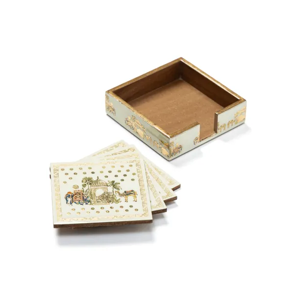Set_of_4_Enamel_Coated_Wooden_Coasters_with_Stand_for_Home_and_Dining_Table_|_Stylish_Coasters_for_Tea_Coffee_and_Bar