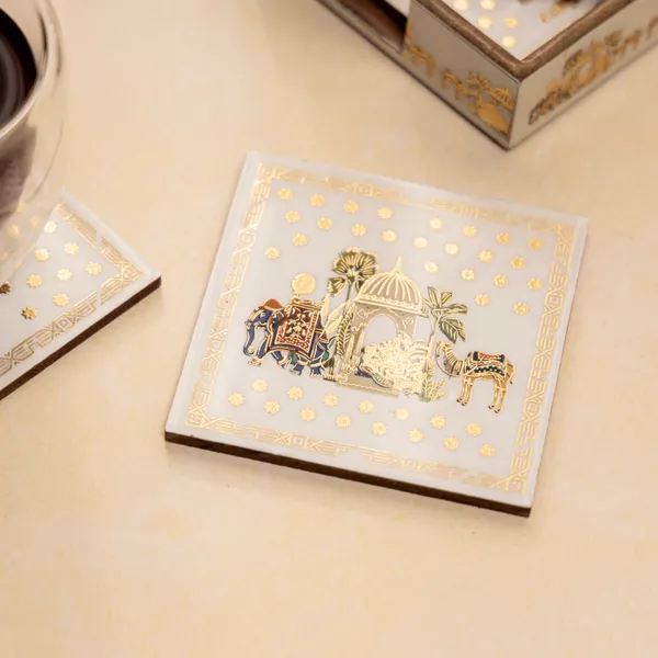 Set_of_4_Enamel_Coated_Wooden_Coasters_with_Stand_for_Home_and_Dining_Table_|_Stylish_Coasters_for_Tea_Coffee_and_Bar